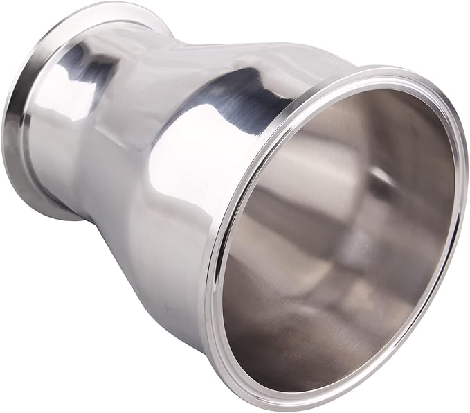 DERNORD Sanitary Fitting Reducer Fitting SUS304 Tri Clamp Ferrule Style 6" Tube OD to 4" Tube OD