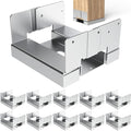 10 pcs 6x6 Galvanized Post Base for Concrete, Post Deck Base Anchor with 1" Standoff for Deck/Gazebo/Pergola/Porch
