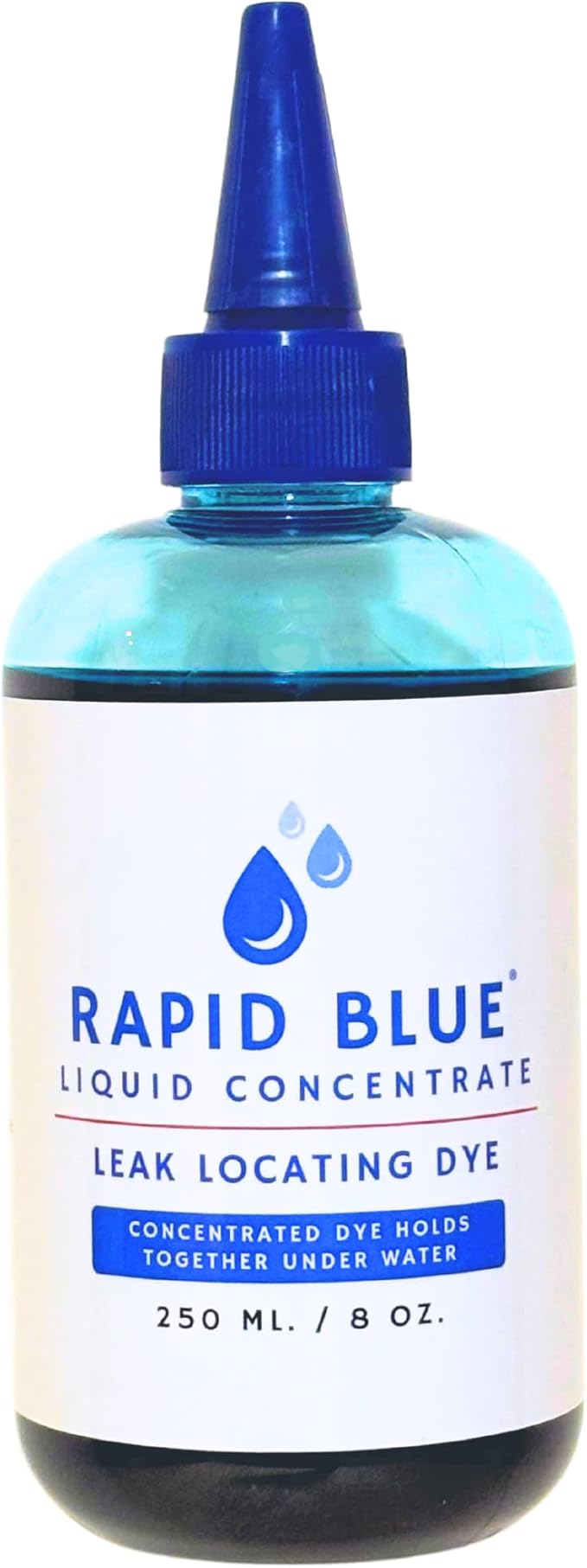 Liquid Concentrate Leak Locating Dye, Instant Blue Dye Liquid for Leak Detection in Toilets and Pools. Made in The USA