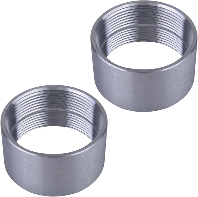 304 Stainless Steel 2 Inch NPT Female Thread Weld On Pipe Fitting Bung 2" NPT Female Pipe Coupling 2Pcs