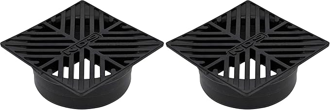 NDS 5" Square Grate, Black (Pack of 2)