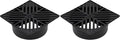 NDS 5" Square Grate, Black (Pack of 2)