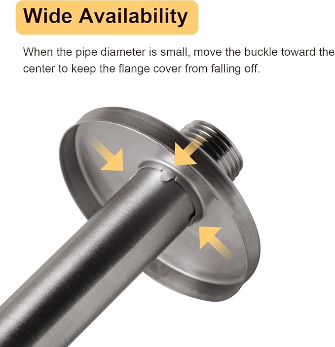 OFFO Shower Arm Flange Brushed Nickel 2.5 Inches in Outer Diameter Replacement Shower Head Arm Escutcheon Plate Suitable for Most Brands Shower Head Arms
