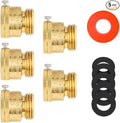 EFIELD 5-Pack Anti Siphon Vacuum Breakers Set, 3/4 Inch Backflow Preventer for Garden Spigot, RV, Solid Brass Anti-Backflow Valve with Sealing Tape,Washers,(BIBCOCK005)