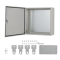 Outdoor Electrical Box, 24"x24"x12" NEMA 4X Steel Enclosure, IP67 Waterproof & Dustproof, Lockable Electrical Junction Box with Mounting Plate and 2 Keys, Indoor and Outdoor Use