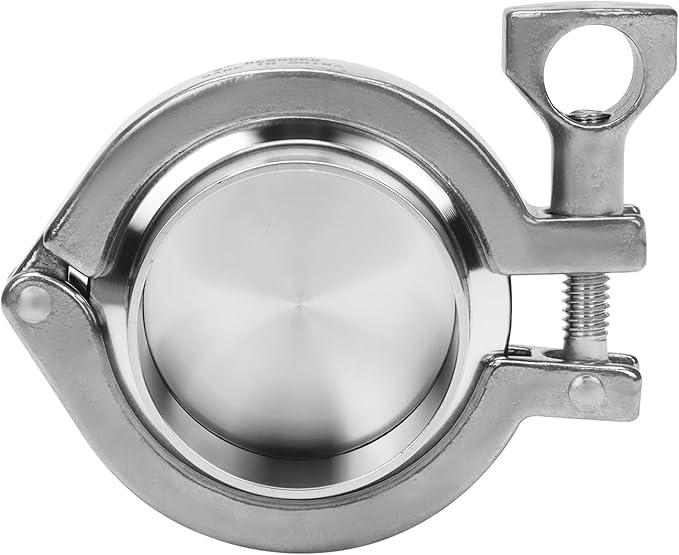 DERNORD 2" Sanitary Pipe Fittings Set, Stainless Steel End Cap + Weld Ferrule + Tri Clamp + FKM Gasket