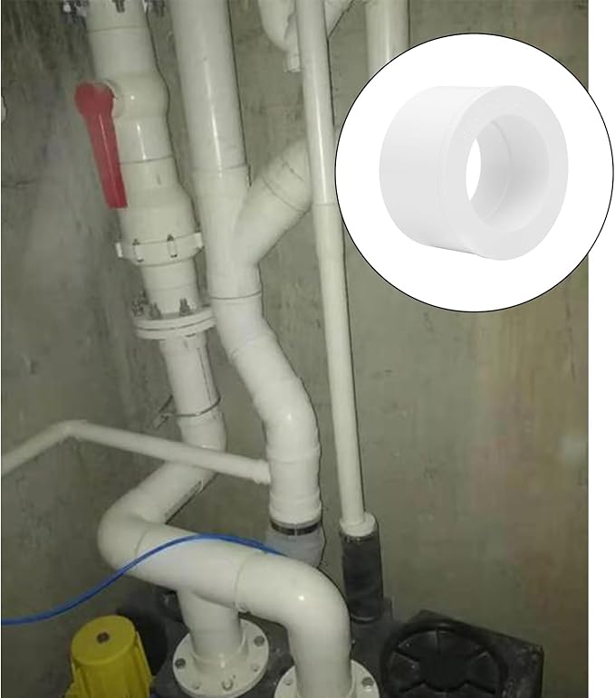 3"x 2" PVC DWV Reducing Bush Adapter Pipe Fitting SCH40 PVC Reducer Bushing (Socket x Socket) PVC Pipe Reducing Bushing Fitting for Home Sewer Plumbing