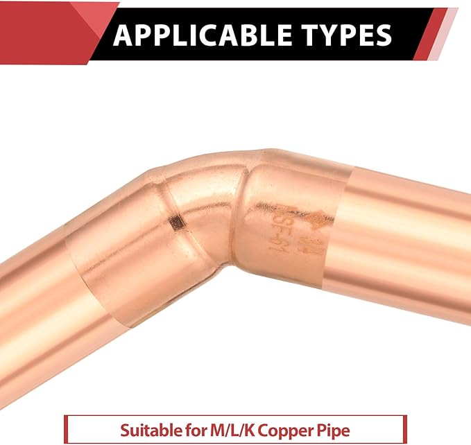 (Pack of 10) EFIELD 3/4" C X C Copper 45 Degree Elbow, LF Short Turn Copper Plumbing Fittings with Sweat Solder Connection (3/4"x3/4"),(COPPER060)