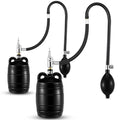 Nuanchu 2 Sets 3 Inch Test Plugs Inflatable Pipe Ball Plugs with Gas Tubes and Inflator Pumps, Black Rubber Pressure Test Balls for Toilet Drain Sewage Pipeline Inspection