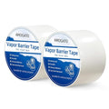 Vapor Barrier Tape 2 Rolls - 4 inch x 180' Roll 8 Mil, Heavy Duty Waterproof, Polyethylene Repair Tape, Vapor Barrier Seam Tape for Industrial, Crawl Space, Roofs & Barrier
