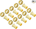 PATIKIL 12mm Tube OD Brass Compression Sleeves Ferrules, 60 Pack Brass Ferrule Compression Insert Fitting Assortment Kit for Air Water Gas Pipe