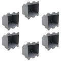 2 Gang Electrical Box,Electrical Outlet Boxes Plastic 26 Cubic inch,Plastic Junction Box for Switches(6 Pack),Double Gang Electrical Box,ETL Tested for Home Improvement