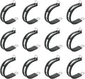uxcell 1-5/8"(40mm) Cable Clamp, 304 Stainless Steel Rubber Cushioned Insulated R Shape Metal Clamp Tube Holder for Pipe Hose Wire Cord Installation 12Pcs