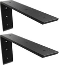 Floating Countertop Support Brackets Heavy Duty Shelf L Brackets 14 Inch 0.4 Inch Thick 14"x6"x2.5" Hidden Corbels for Granite/Wood/Concrete Countertops (2pack)