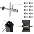 10 Pack Patent Swageless 1/10" 1/8" Invisible Cable Railing Kit Terminal Toggle Anchor Angle, Invisible T316 Stainless Steel Cable Railing Hardware for Corner, Stair & Wall Posts, Brushed