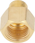 FTVOGUE 10Pcs Brass Pipe Fittings Male to Female Adapter Solid Brass Plumbing Connectors for Shower Head Tub Spout Hydraulic Systems