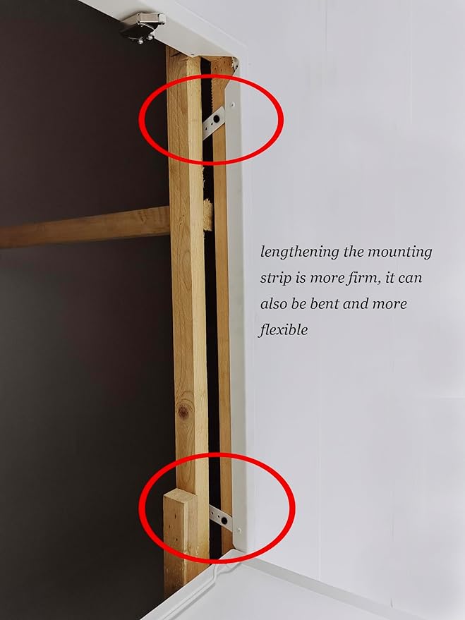 Fengze Thicken Steel Access Door 16 x 16 inch with 4 Long Fixing Strips White Screwdriver Latch Access Panel for Drywall 400 x 400 mm