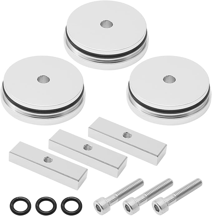 3PCS Billet Aluminum Freeze Plug Kit Replacement for Cummins Dodge Turbo Diesel 5.9L 12v/24v 1989-2007