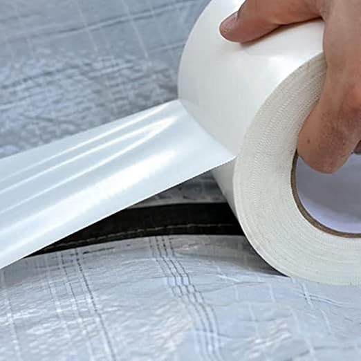CrawlSpace-DIY - Vapor Barrier Tape, 4 Inch x 180', White Polyethylene 12mm Tape, Moisture Barrier Seal and Seam, Insulation Tape for Crawl Space Vapor Barriers, Underlayment and Plastic Sheeting