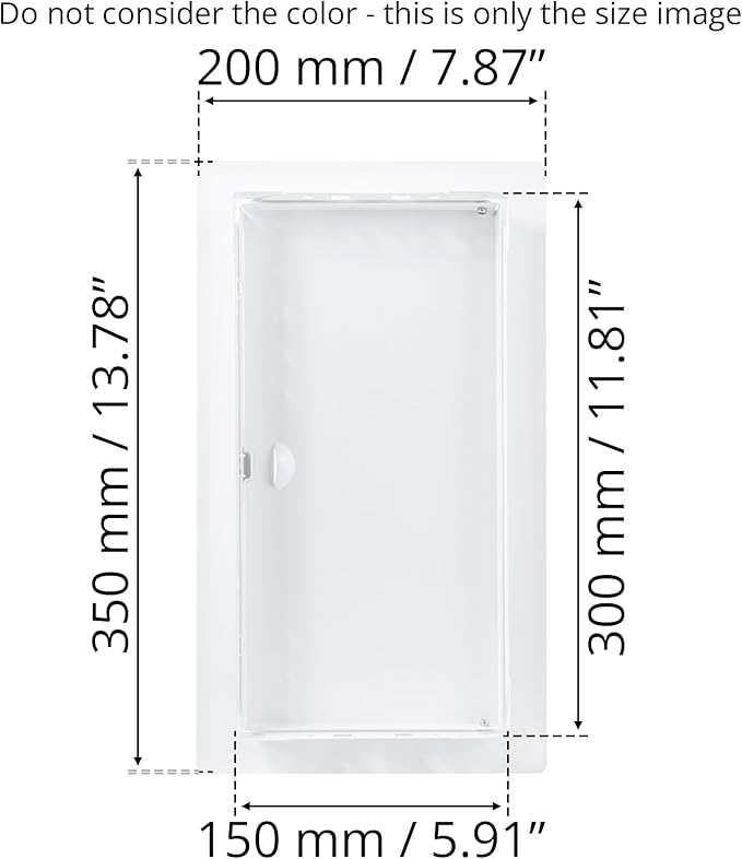 6x12 Inch White Access Panel – Metal Rectangular Wall & Ceiling Access Door for Plumbing Electrical HVAC – Easy Install Indoor Panel for Drywall, Home Improvement and Maintenance