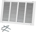 16"W x 10"H [Duct Opening Size] Steel Return Air Grille, Air Return Vent Cover for Ceiling and Sidewall - HVAC Air Vent Covers - [Outer Dimensions: 17.75"W x 11.75"H]