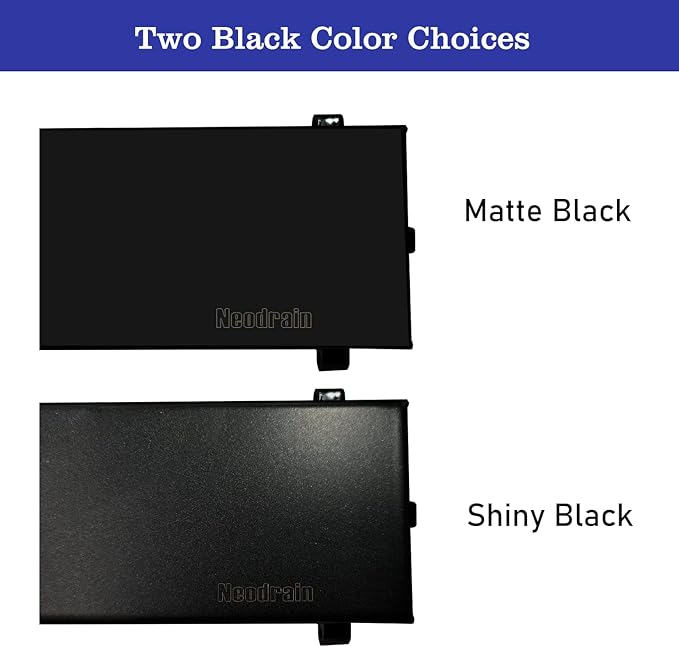 Neodrain 60 in Matte Black Linear Shower Drain- with 2-in-1 Flat & Tile Insert Cover, 304 Stainless Steel Rectangle Shower Floor Drain,Floor Shower Drain