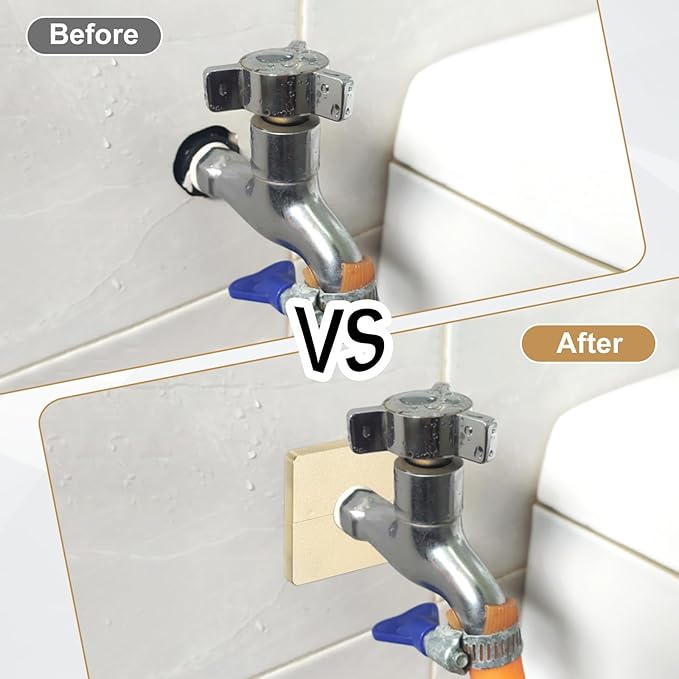PATIKIL Wall Split Flange 86mm / 3.4" OD, 4 Pcs Square Escutcheon Plate Cover PPR Plumbing Cover Plates with Self-Adhesive Tape for 22mm / 0.9" Dia Water Pipe Faucet, Gold