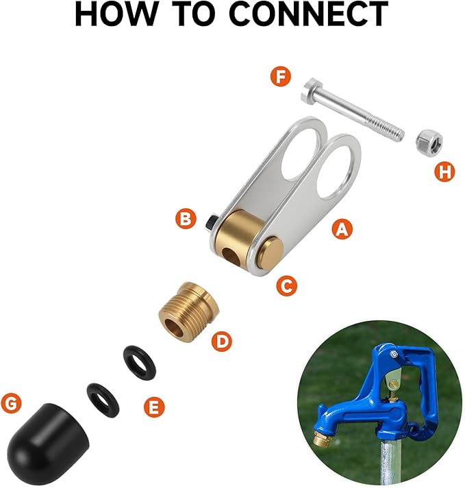 Roastove Yard Hydrant Repair Kit, Frost Proof Outdoor Faucet Replacement Parts with Plunger & Seals