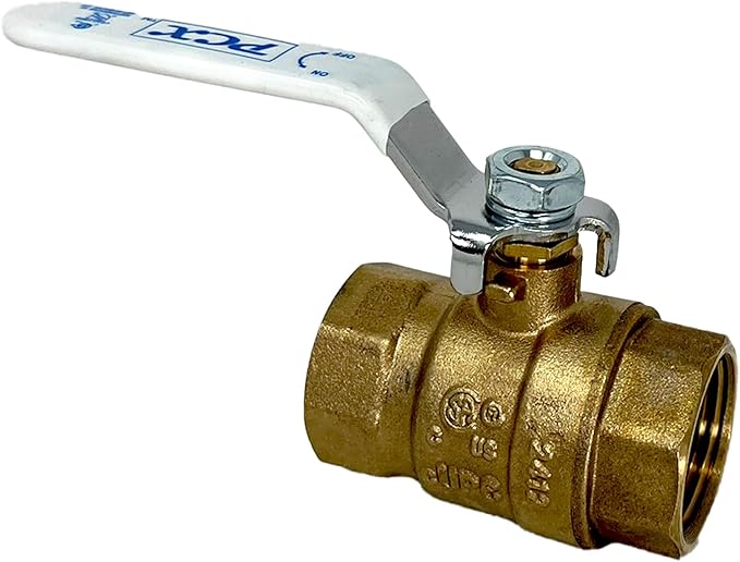 [10-Pack] PROCURU 3/4-Inch FIP Female NPT Threaded (FxF) Heavy Duty Brass Ball Valve, Full Port, 600 WOG, LF Certified Safe (3BT075-10P)