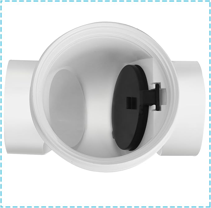 4" Backflow Preventer Vavle,4 Inch Backwater Check Valve, Drain Backflow Preventer Valve Prevents Sewage and Rainwater from Flowing Back