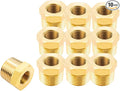 Joywayus Brass Reducing Hex Bushing 3/8" NPT Male to 1/8" NPT Female Pipe Fitting Reducer Adapter(Pack of 10)
