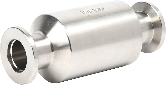 QiiMii KF-16 Vacuum Pump Check Valve, Stainless Steel 304, Non-Return One Way for Vacuum Pump(KF-16 Flange 30mm)