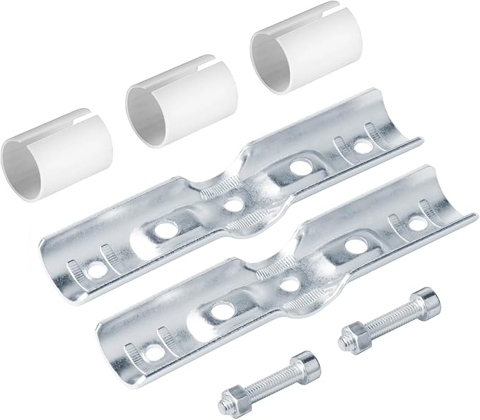 12 Sets 180 Degree Pipe Clamp Connector, Fits 1/2" EMT with PE Adapter Shims, Structural Conduit Fittings