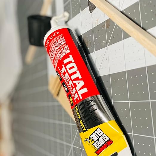 Total Tech, White, 4.2oz Tubes, Heavy-Duty Adhesive & Sealant Caulk, Flexible, All-Weather, Watertight, UV-Resistant, High Strength, Instant Grab, Ideal for Pools, Sinks, Bathtubs