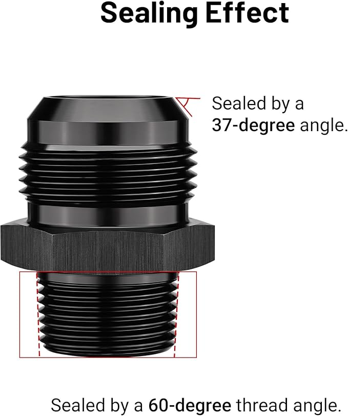 EVIL ENERGY 16AN Male Flare to 3/4" NPT Pipe Fitting Adapter Straight Aluminum Black