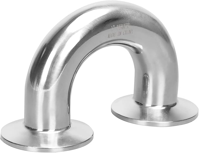 DERNORD 1" Tube OD Elbow 180 Degree Sanitary Pipe Fitting SS304 Tri Clamp 1.5 Inch