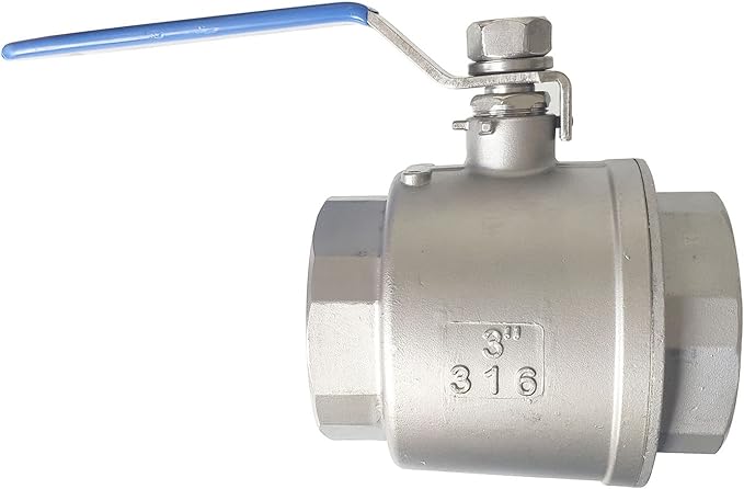 3" Full Port Ball Valves 316 Stainless Steel NPT Female Thread Ball Valve for Water, Oil, and Gas WOG1000