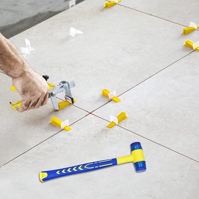 Upgraded Tile Leveling System 1/8" Kit - 600 Spacers, 200 Reusable Wedges & Floor Tile Pliers for Bathroom, Living Room Tile Installation(200+600, 1/8)