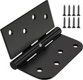 3-Pack Stainless Steel Hinges, Exterior Door Hinge, Ball Bearing Door Hinge, 4 inches, Right - Angle with 5/8 - inch Rounded Corners, Heavy - Duty Hinge, Suitable for Commercial Indoor and Outdoor Use