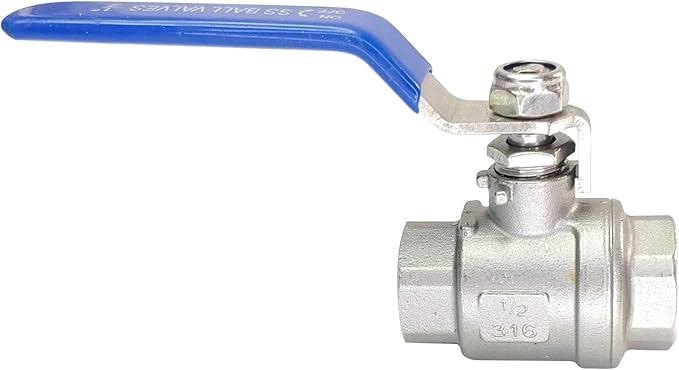 1/2" NPT Female Ball Valve 316 Stainless Steel Full Port Ball Valve WOG1000 US Stock