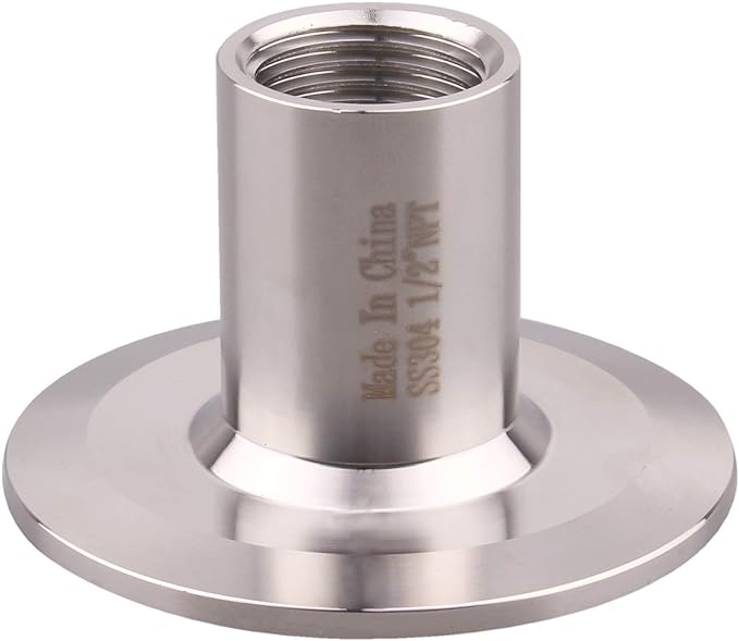 DERNORD Sanitary Female Threaded Pipe Fitting to 2 Inch TRI CLAMP OD 64mm Ferrule (Pipe Size: 1/2" NPT （2 Inch Tri clamp）)
