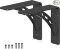 6 inch x 5 inch Heavy Duty Shelf Brackets , Metal Mantel Brackets (Set of 2) Fireplace Mantel Brackets - Countertop Support , Max Load 1000 Lbs (6 ''x 5 '')