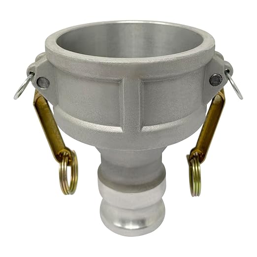 Gloxco Aluminum Type DA Cam and Groove Hose Fitting, Reducer, 3" Female Coupler x 1-1/2" Male Adapter (CAM-3015-DA-AL)