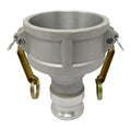 Gloxco Aluminum Type DA Cam and Groove Hose Fitting, Reducer, 3" Female Coupler x 1-1/2" Male Adapter (CAM-3015-DA-AL)