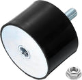 uxcell M12 Rubber Mounts, 1Pcs 73x50mm(DxH) Rubber Cylindrical Anti Vibration Isolator Shock Absorber with Lock Nut for Car Bobbin Generator Air Compressors