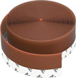 1.4in Brown Weather Stripping Door Seal – Heavy-Duty Silicone, Strong Adhesive, Seals Medium Gaps for Winter Cold Protection and Energy Efficiency