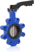 UNOX Lug Type Butterfly Valve DN65 (2 1/2"), Iron Disc with Cast Iron Body, EPDM Gasket, PN16 Working Pressure for Industrial Flow Control - Lug Type Valve for Liquids and Gases