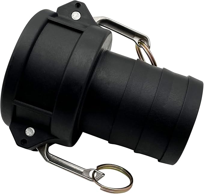 2PCS Camlock Fittings Poly C-50 1/2" Type C Standard Couplings Cam lock Fittings Polypropylene Cam Groove Fitting Female Camlock with a Hose Shank (0.5 inch, Type C)
