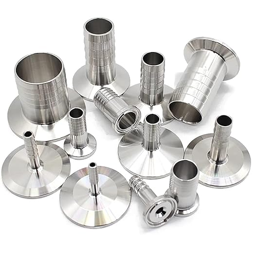 1.5" Tri Clamp to 1/2" Barb Fitting Stainless Sanitary Home Brew Adapter (Ferrule OD 50.5mm)