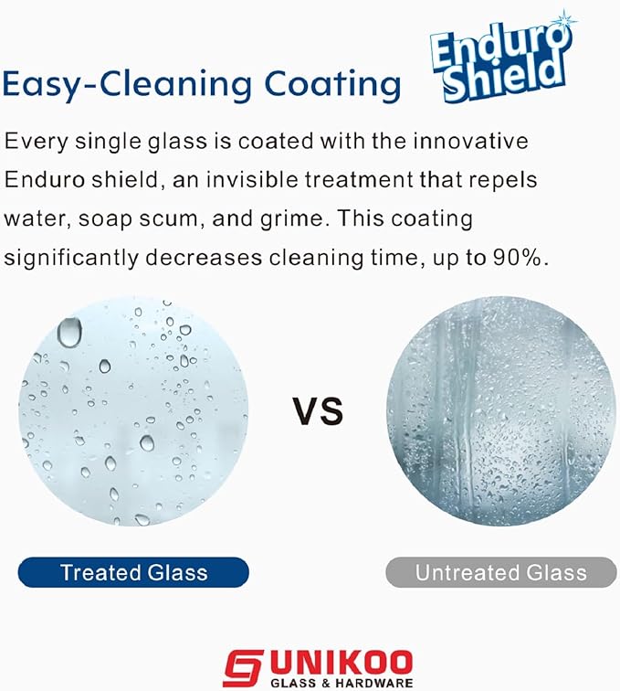 50-55 Inch x 80 Inch Sliding Frameless Shower Door, 3/8" Tempered Glass with Easy-Cleaning Coating, Stainless Steel Rollers & SGCC-Certified Stability, Brushed Nickel